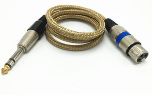 Đầu Nối Mono 6.35Mm Đến Cáp Micro Áo Khoác Bện Nylon 3pin Xlr// - Product Image 2