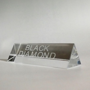 Wholesale Engraved Triangle Crystal <strong>Prism</strong> Paperweight Clear Optical Glass <strong>Triangular</strong> <strong>Prism</strong> for Sale - Product Image 6