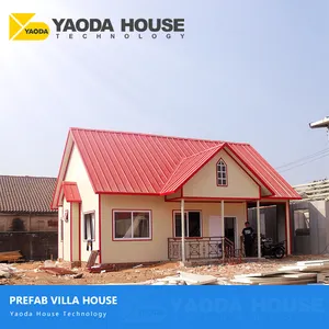 Bajo costo listo a prueba de viento fiables ligero Villas pequeñas casa 120M2 insonorizadas prefabricadas de acero Material Villa