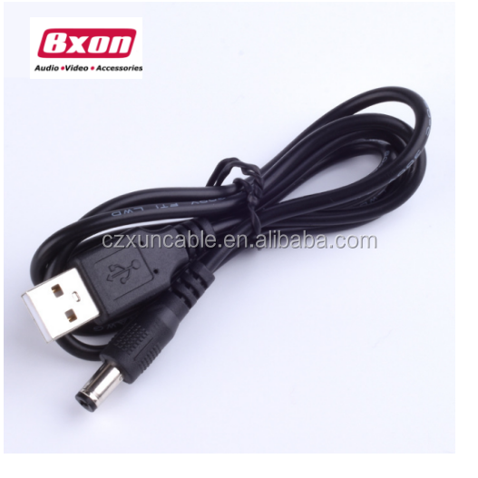 Dc Power Charging Cable 1M 2A USB 2.0 to 5.5mm*2.1 mm 5 Volt DC Barrel Jack Power Cable