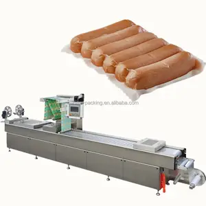 1 jahr garantie automatische große flexible vakuum thermo verpackung maschine für wurst ricotta mozzarella cheddar käse