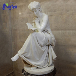 Fabriqué en usine extérieur personnalisé jardin décoration de la maison Statue en marbre de belle fille femme <span class=keywords><strong>sculpture</strong></span> sur pierre <span class=keywords><strong>Sculpture</strong></span> - Product Image 4