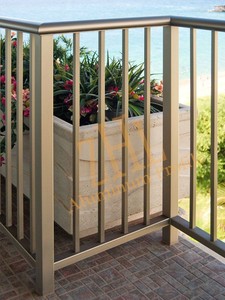 Hot! Polonais <span class=keywords><strong>aluminium</strong></span> garde - corps porche, Oem moderne d'escalier en <span class=keywords><strong>aluminium</strong></span> rails - Product Image 4