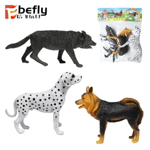 Vivid modello animale cane molle di plastica figure toy per la vendita