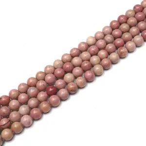 天然红木碧玉 2毫米/3毫米圆形真正的红谷物松散珠 15英寸珠宝供应手链项链材料