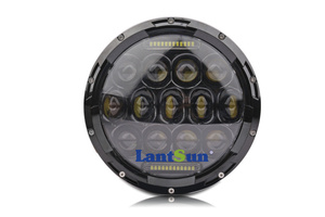 Usine super lumineux 75 w 7 " rond led phare salut et de croisement pour <span class=keywords><strong>Jeep</strong></span> J105 - Product Image 2