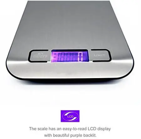 Cozinha Digital Escala Multifuncional Food Scale, 11 lb 5 kg, prata, aço inoxidável