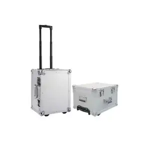 Tool Box Wheel Custom Aluminum Trolley Pilot Luggage Case Extrusion Design Tool Box With Foam