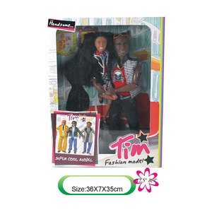 3 Mặt Hàng Hỗn Hợp Nhựa Thân Rắn Cha Và Con Gái Búp Bê Thời Trang Màu Đen - Product Image 3