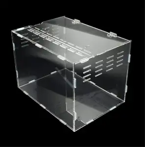 Groothandel clear acryl spider gemonteerd doos Maat Clear Acryl Reptiel Terrarium Kooi Huis Voor Markt