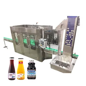 Small Ice Tea Packing Machine/Automatic Glass Bottle Crown Cover Liquid Juice Making Filling Machine