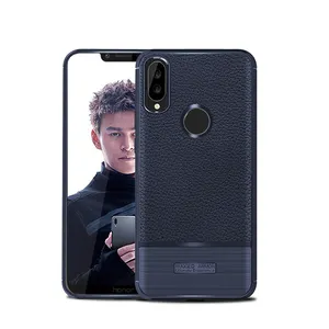 Custodia flessibile in tpu con motivo in pelle litchi per huawei honor x50 x50i play 40 x8a x9a x7a x9 x8 x6 x7case cover per telefono