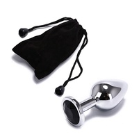 Juguetes Sexuales para Parejas, Dildo Unisex de Metal con Cristales de Diferentes Colores, Tamaño S, Plug Anal de Diamantes