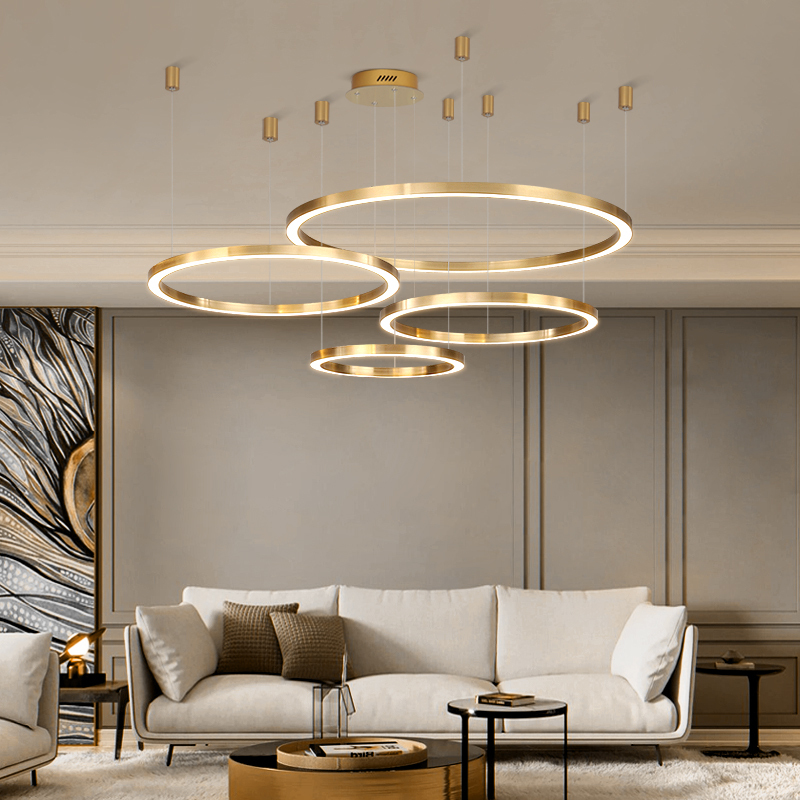 Gold Brushed Finishing Living Room Decorative Lamps Home Decor Modern Gu10 RGB Ceiling Spotlight Indoor Pendant Light