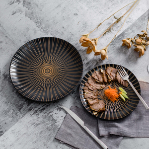 Service de table en <span class=keywords><strong>céramique</strong></span> de style italien au design exquis, ligne unique, <span class=keywords><strong>assiette</strong></span> en <span class=keywords><strong>céramique</strong></span> écologique - Product Image 1