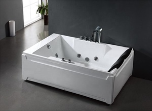 Bañera de hidromasaje cuadrada con calefacción para baño - Product Image 2