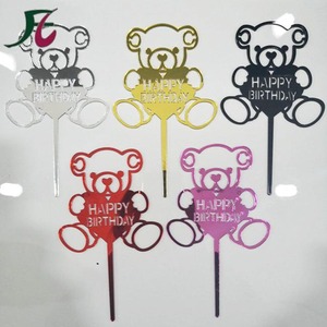 Nuovo Design Topper <span class=keywords><strong>per</strong></span> Torta in Acrilico 'Buon Compleanno' a Forma di Orsetto <span class=keywords><strong>per</strong></span> Decorazione <span class=keywords><strong>Torte</strong></span> di Feste di Compleanno <span class=keywords><strong>per</strong></span> Bambini - Product Image 3