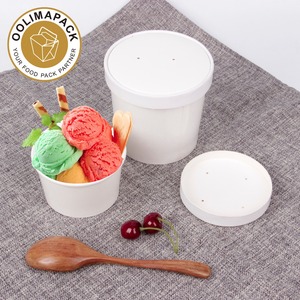 Jetable papier soupe tasses avec couvercle de papier, tasse de crème glacée, Coppe gelato, - Product Image 6