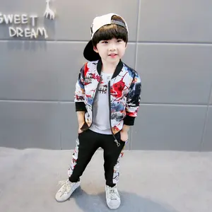 Hao Baby Boy Clothing Sets Autumn Boys And Girls Three-Piece Set Kid Long-Sleeved Cotton Casual Wear Suit