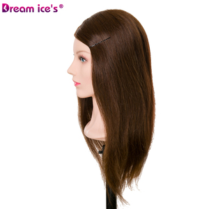 Dream Ice 100% vrais cheveux humains afro-américains droits pour la formation <span class=keywords><strong>de</strong></span> coiffeur <span class=keywords><strong>Salon</strong></span> <span class=keywords><strong>de</strong></span> pratique Mannequin poupée factice épaule - Product Image 5