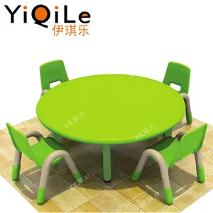 Table ronde en plastique d'occasion, meubles de soins de jour, pour salle à manger, bon marché, livraison depuis la chine