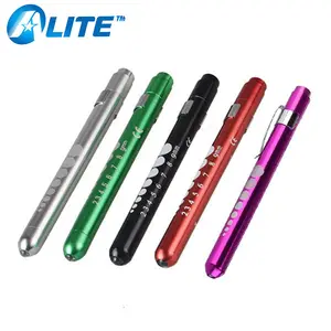 High Quality Stock Penlight Colorful Doctor LED Medical Pen Light With Pupil Gauge