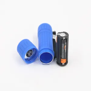 Portable Lightweight LED Flashlight Small Torch 9 Super Bright White Light For Outdoor Camping