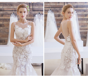 Vestido de novia 2017 Guangzhou al por mayor de <span class=keywords><strong>la</strong></span> señora atractiva novia vestido de novia sirena vestido de novia - Product Image 5