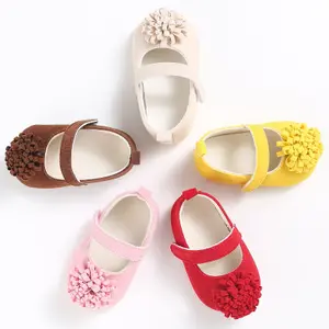 हाओ बच्चे नई डिजाइन उच्च गुणवत्ता गर्मियों में 0-1 साल की उम्र के बच्चों राजकुमारी फूल बच्चे को लड़कियों के जूते
