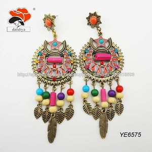 estilo gitano vintage rhinestone mujeres moda pendientes al por mayor - Product Image 3
