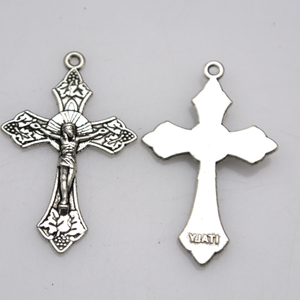 도매 낮은 가격 금속 합금 크로스 미니 십자가 펜던트 매력 <span class=keywords><strong>DIY</strong></span> 목걸이 - Product Image 2
