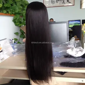 Qingdao LIDU Hair 26 inch top grade Brazilian virgin human hair full lace wig with natural hair lines