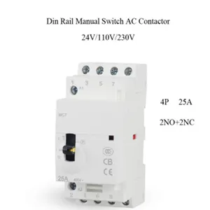 Hot Sale 4p 25A Ict Manual Control Household Electrical AC Contactor /Wct Manual Household Lc1d12 Telemecanique Ac Contactor