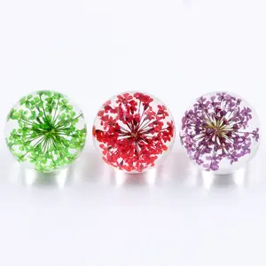 20Mm Plant Specimen Bloem Starry Plant Tijd Gem Sneeuwklokje Bloem Handgemaakte Ketting Glas Gedroogd Bloem Kralen Ornament