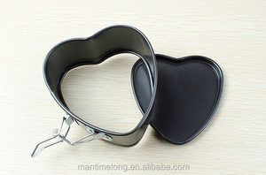 Non-stick muffa della torta in basso dal vivo <span class=keywords><strong>slipknot</strong></span> 4-pollici a forma di cuore mousse di formaggio anello chiffon cake muffa della torta - Product Image 4