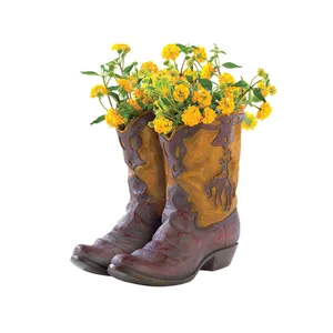 Newest Design Home Garden Decoration Boots Ceramic Flower Planters
