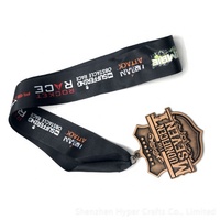 En alliage de Zinc émail personnalisé médaille finisseur médaille avec ruban pour souvenirs