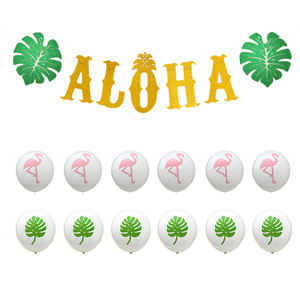 Festa di matrimonio festa nuziale festa estiva Hawaii forniture a tema tropicale Flamingo <span class=keywords><strong>Aloha</strong></span> Banner Luau forniture per feste Set - Product Image 6