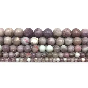 Perles rondes de jade violet naturel de couleur violette, pour la fabrication de bijoux (AB1532), livraison gratuite