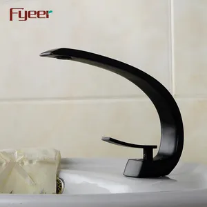 Fyeer Black Bathroom Sink Faucets Mixers Taps