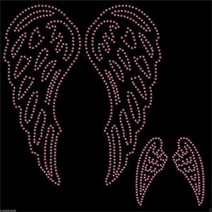 Motivo Termoadesivo con Croce e Ali d'Angelo in Cristallo e Strass per <span class=keywords><strong>Abbigliamento</strong></span> - Product Image 3