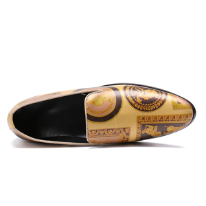 NA183 Scarpe Eleganti da <span class=keywords><strong>Uomo</strong></span> Gialle di Nuova Moda, Taglia <span class=keywords><strong>Grande</strong></span>, Mocassini da Cerimonia, Scarpe Oxford in Pelle con Punta - Product Image 2