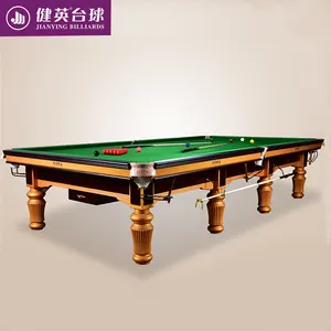 Meja Snooker Bintang 11 Kaki Billiard Snooker Kayu Solid Standar Modern Bintang Amerika Multifungsi