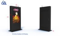 Tótem Digital Vertical para Exteriores de 55'' con Pantalla Táctil, Resistente al Agua, Monitor LCD con WiFi, Kiosco de Publicidad