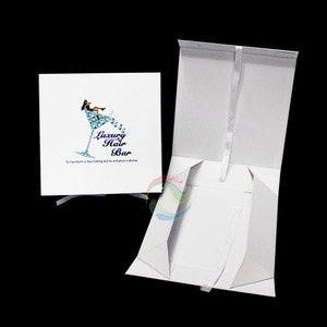 Personalizado <span class=keywords><strong>de</strong></span> lujo plegable Paquete <span class=keywords><strong>de</strong></span> cabello <span class=keywords><strong>virgen</strong></span> embalaje al por mayor - Product Image 1