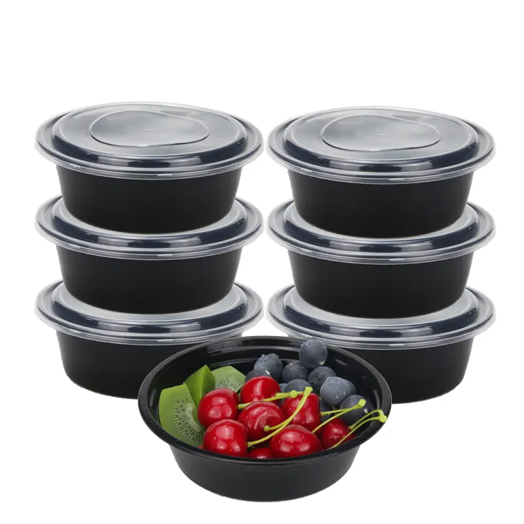 750Ml Lò Vi Sóng Nhựa Dùng Một Lần Takeaway Thực Phẩm Bữa Ăn Chuẩn Bị Container Thực Phẩm Bát Để Đóng Gói Thực Phẩm