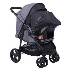 Carrycot and carseat foldable baby time stroller