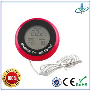 Promoción de ventas color rojo digital Lowes calibrado termómetros con alambre