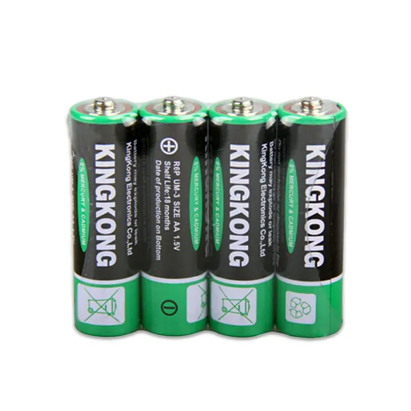 Сухие батареи KingKong r6p 1,5 в aa um3, Цинковый углеродный аккумулятор