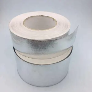 HAVC एक्रिलिक चिपकने वाला समर्थित एल्यूमीनियम पन्नी शीसे रेशा कपड़ा टेप